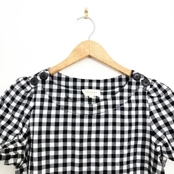 Sezane Octavia Blouse in Gingham 38 6 - Picture 4 of 9